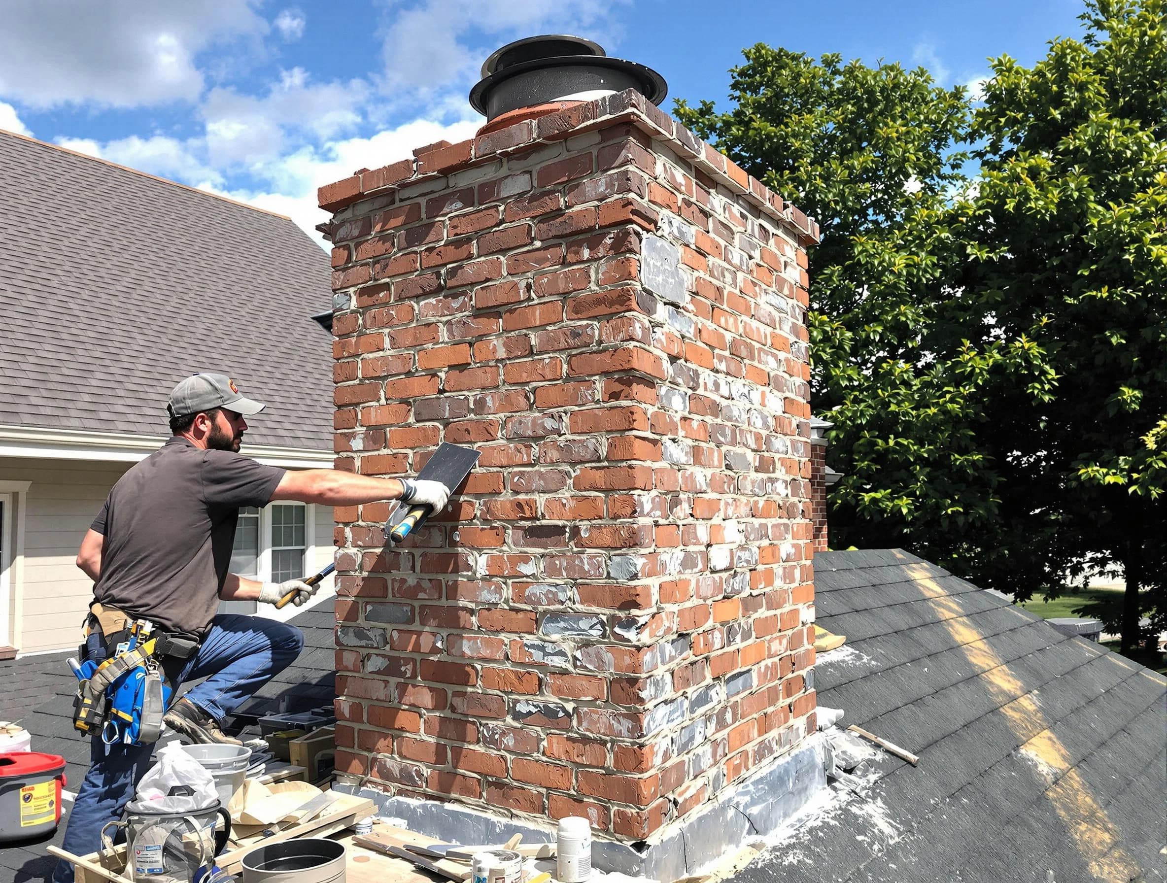 Completed chimney rebuild by Holladay Chimney Sweep in Holladay, UT