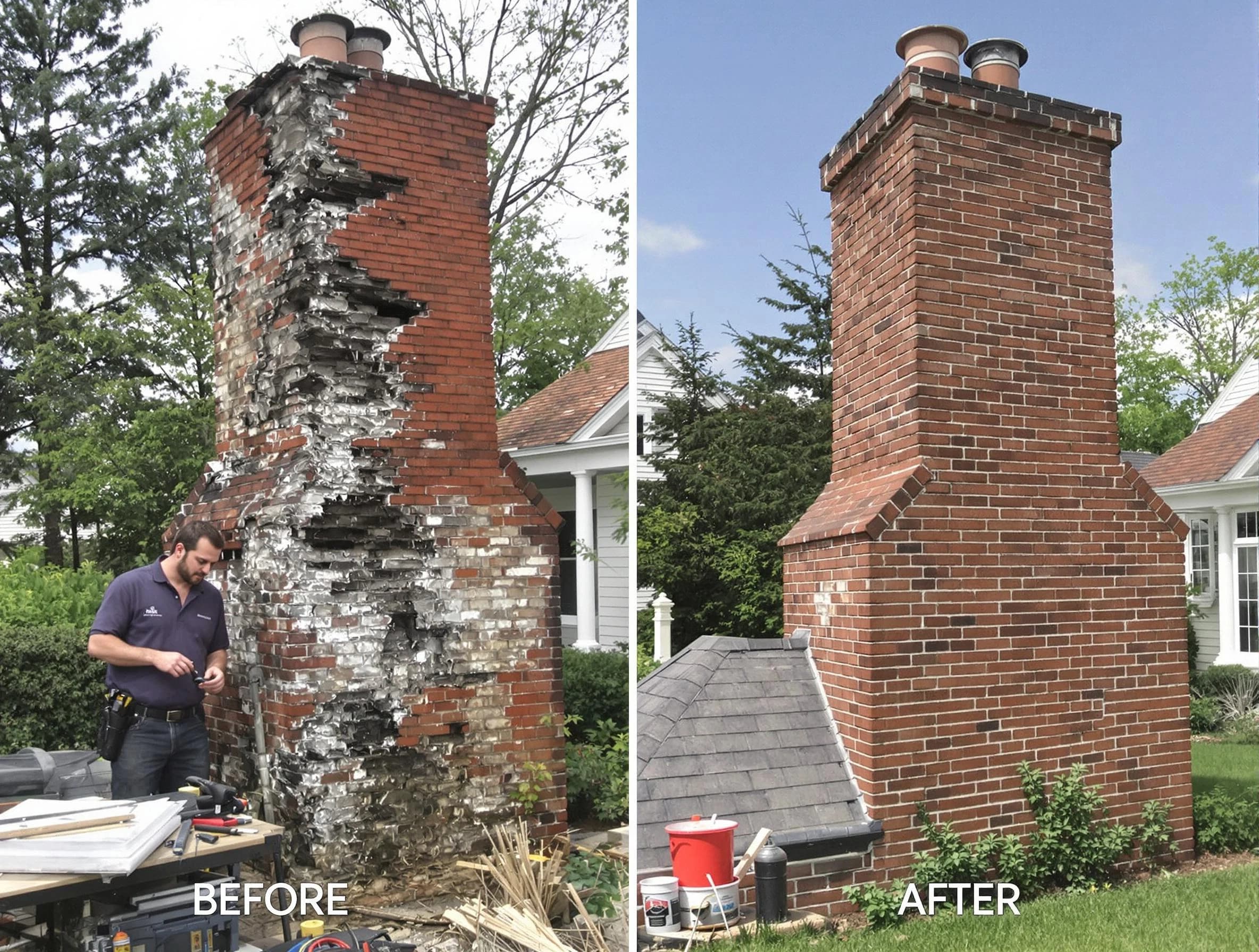 Holladay Chimney Sweep performing a full chimney restoration in Holladay, UT