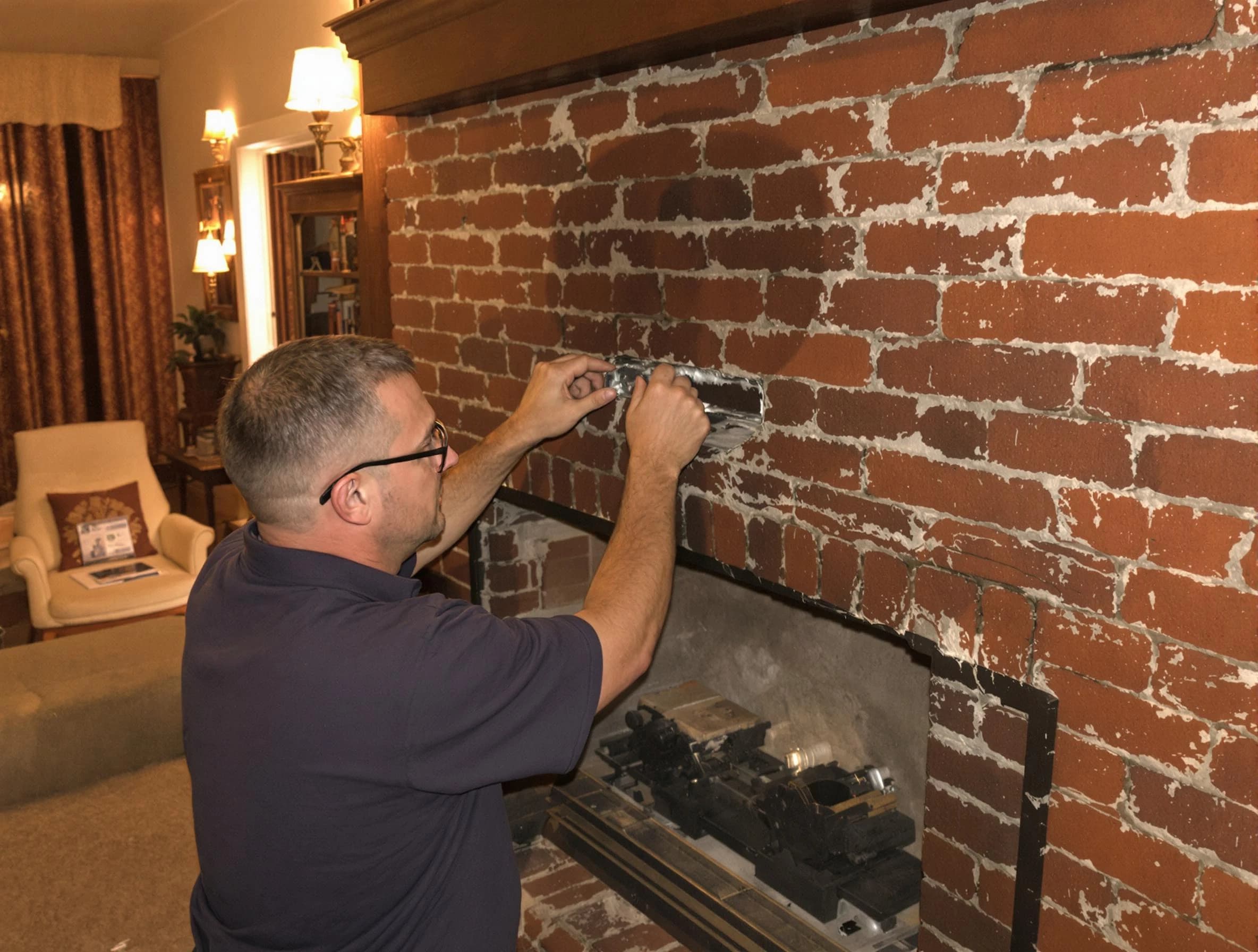Holladay Chimney Sweep expert fixing a fireplace in Holladay, UT