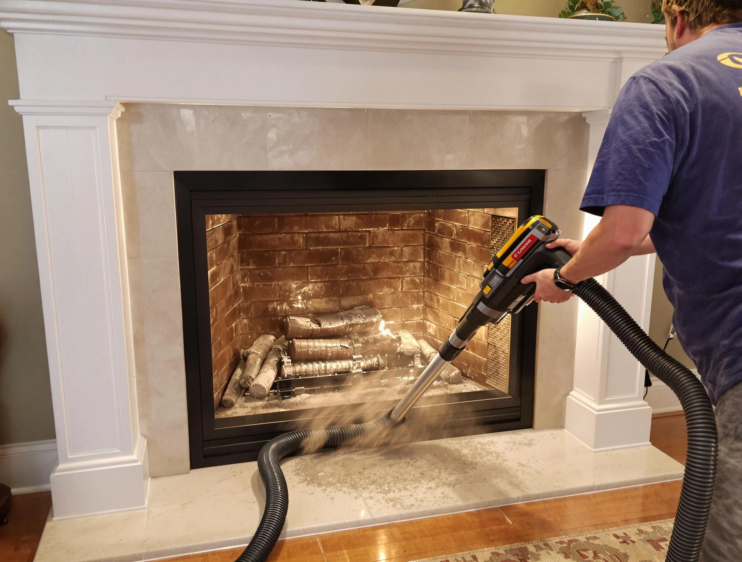 Fireplace cleaning performed by Holladay Chimney Sweep in Holladay, UT